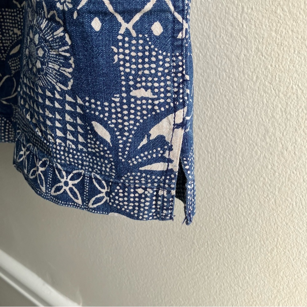 NWOT American Eagle Printed Button-Up Poolside Shirt Men's XS Short Sleeve Blue - Picture 4 of 11